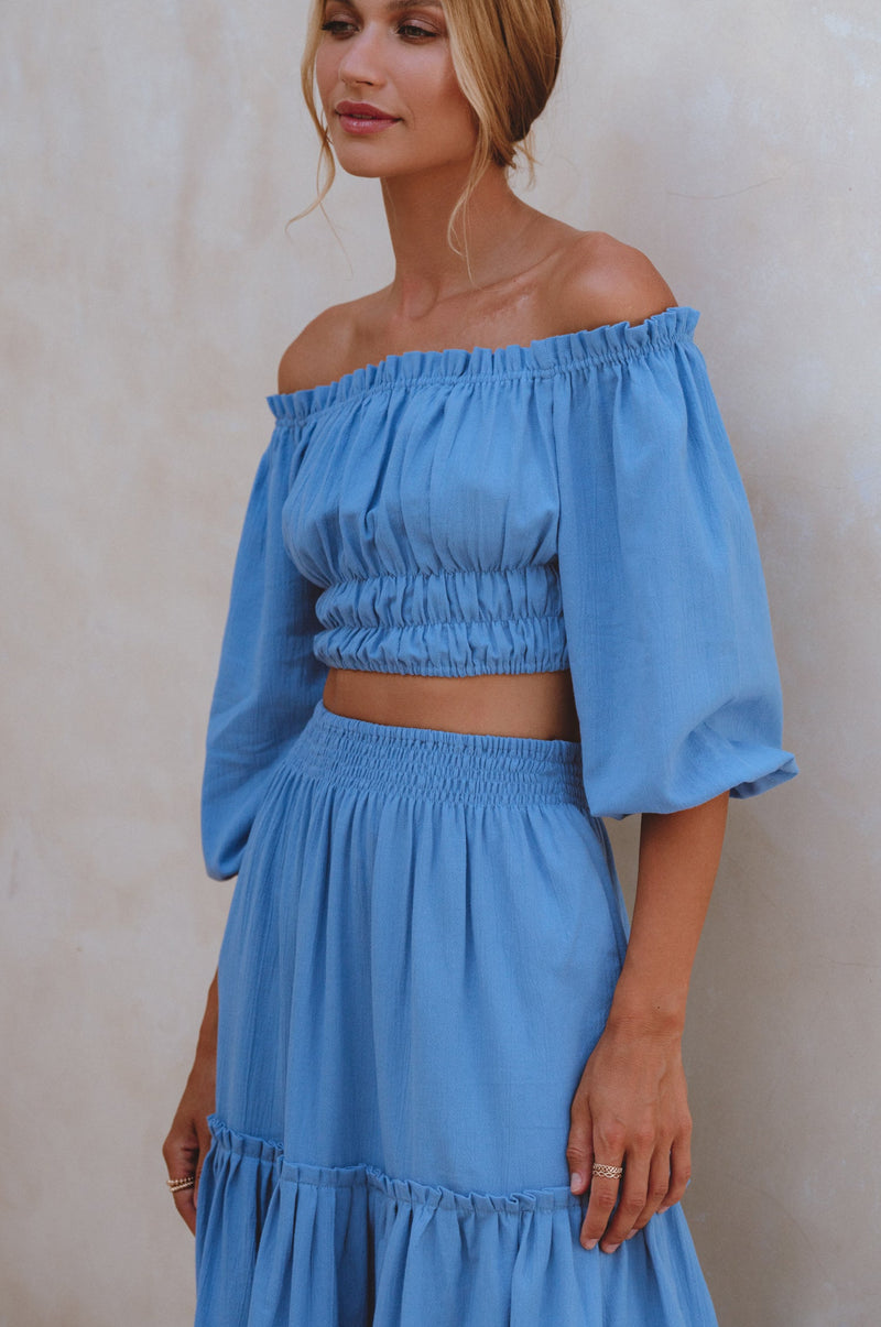 Annabelle Boho Linen Maxi Skirt