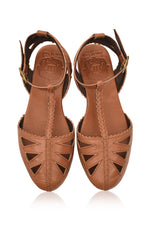 Bounty T-strap Leather Sandals (Sz. 5.5, 8 & 10)