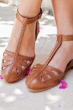 Bounty T-strap Leather Sandals (Sz. 5.5, 8 & 10)