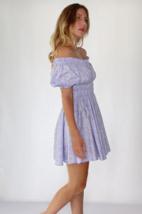 Butterfly Bliss Off Shoulder Mini Dress (Sale)