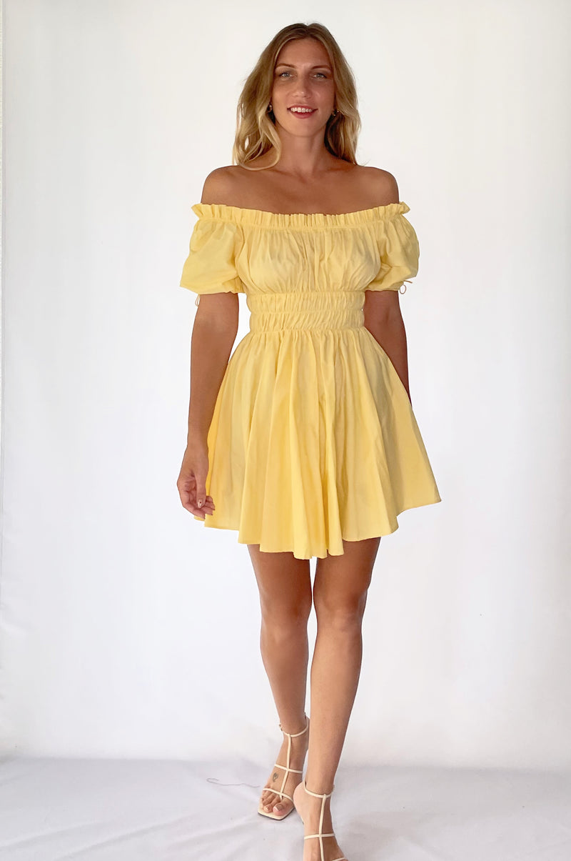 Butterfly Bliss Off Shoulder Mini Dress (Sale)