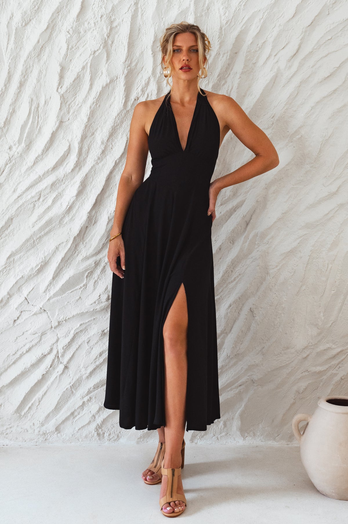 Costa Brava Halterneck Maxi Dress