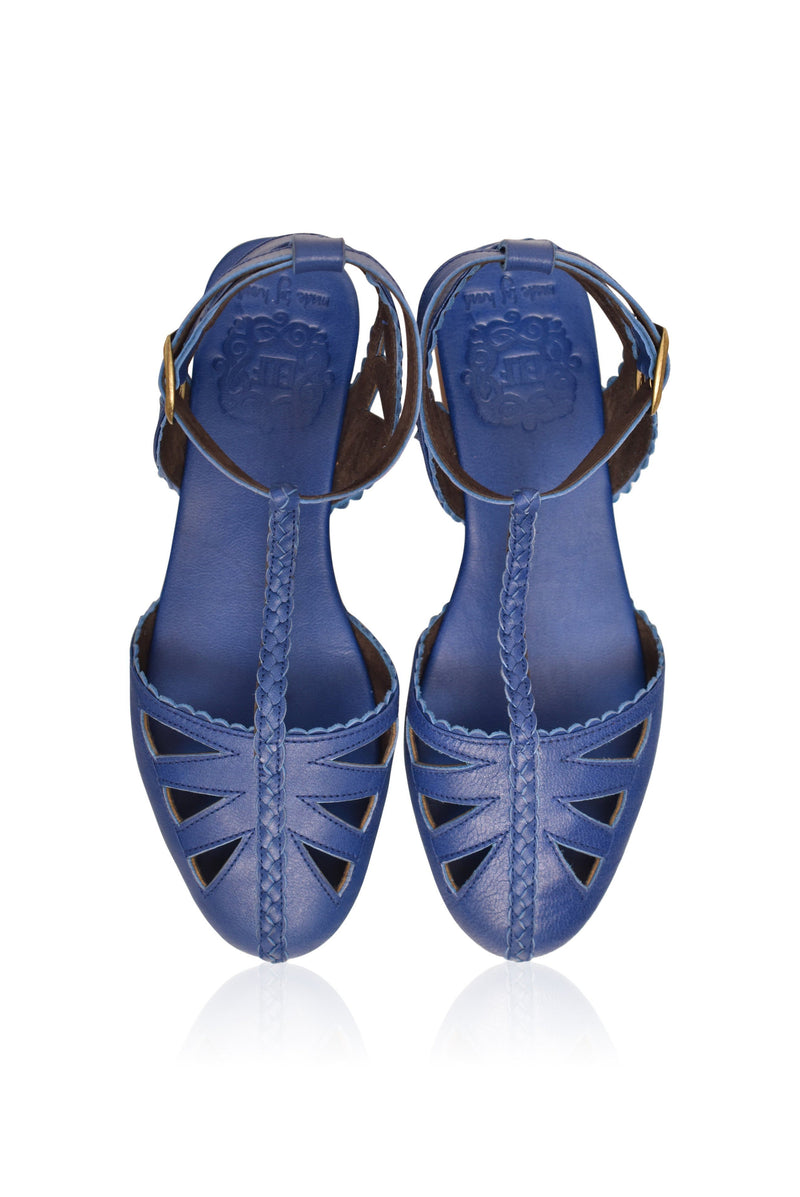 Bounty T-strap Leather Sandals (Sz. 5.5, 8 & 10)
