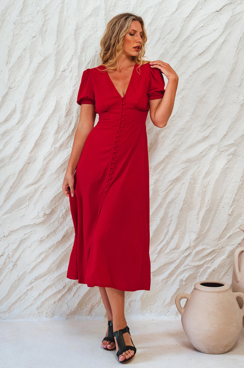 Emilia Button Down Midi Dress