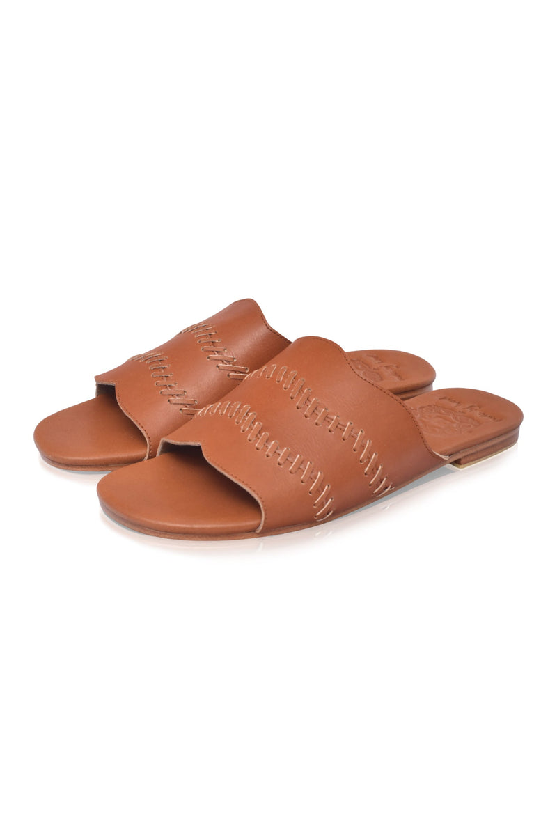 Enzo Leather Slides