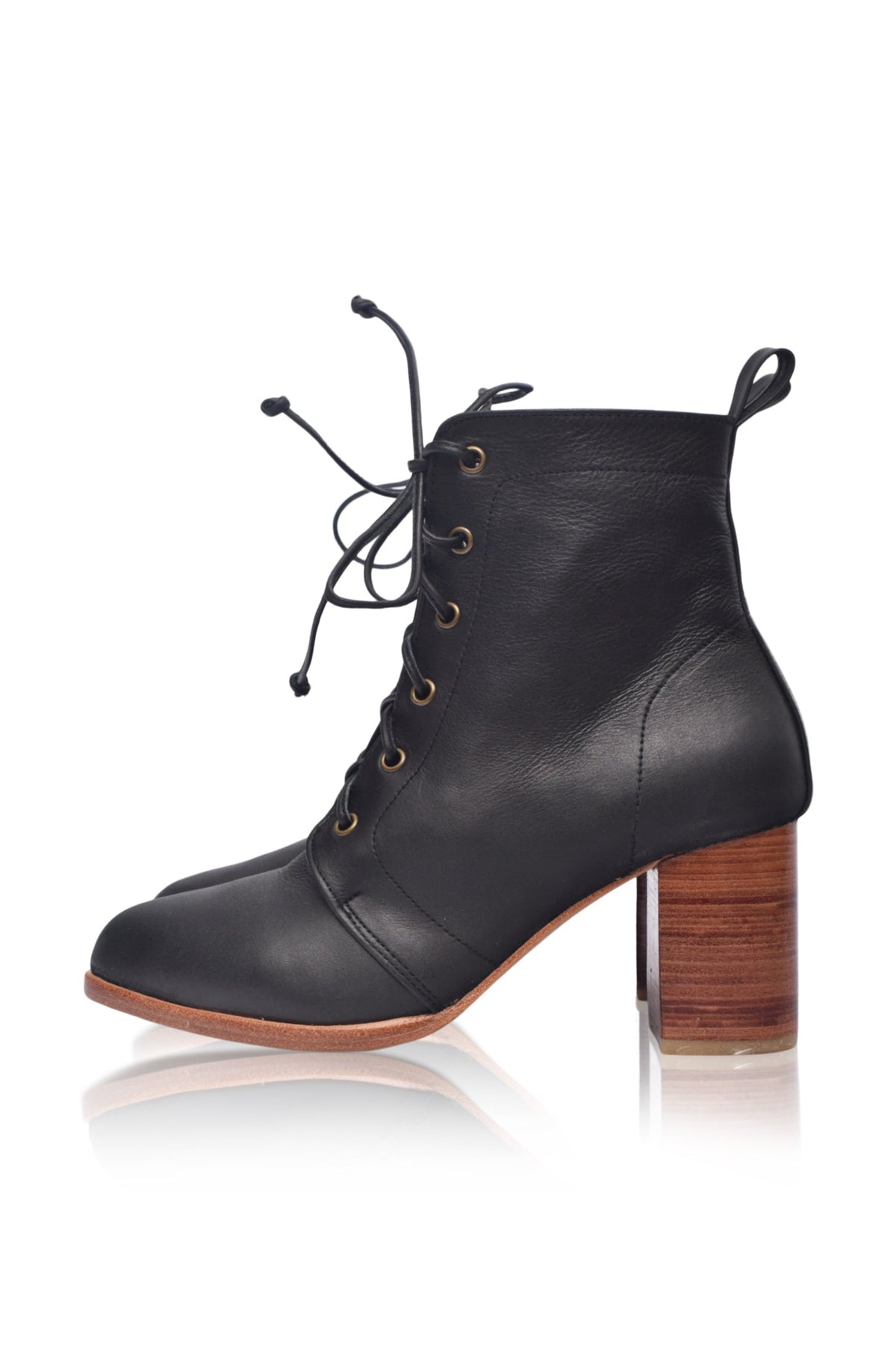 Giselle Leather Heel Booties