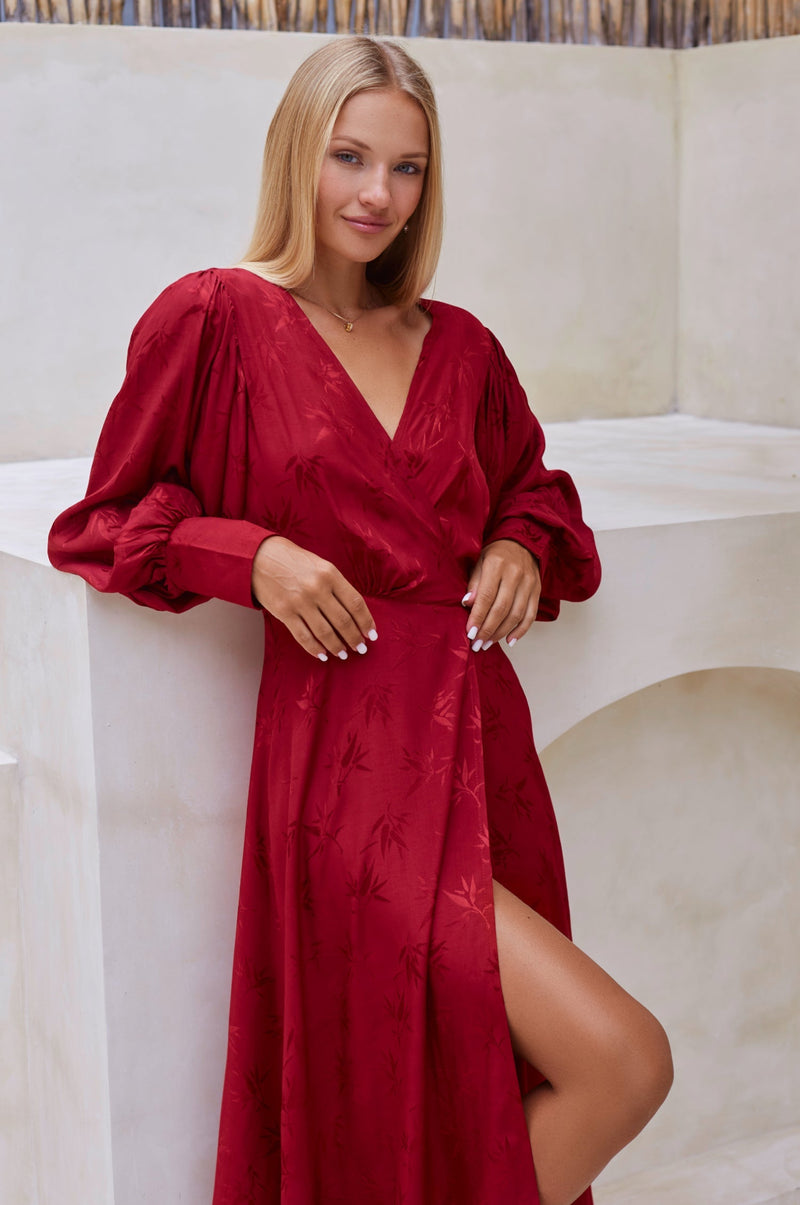 Isabella Long Sleeve Wrap Dress (Sale)