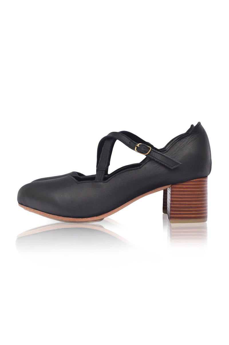Lotus Black Patent Mix Shoe Boots | Freemans