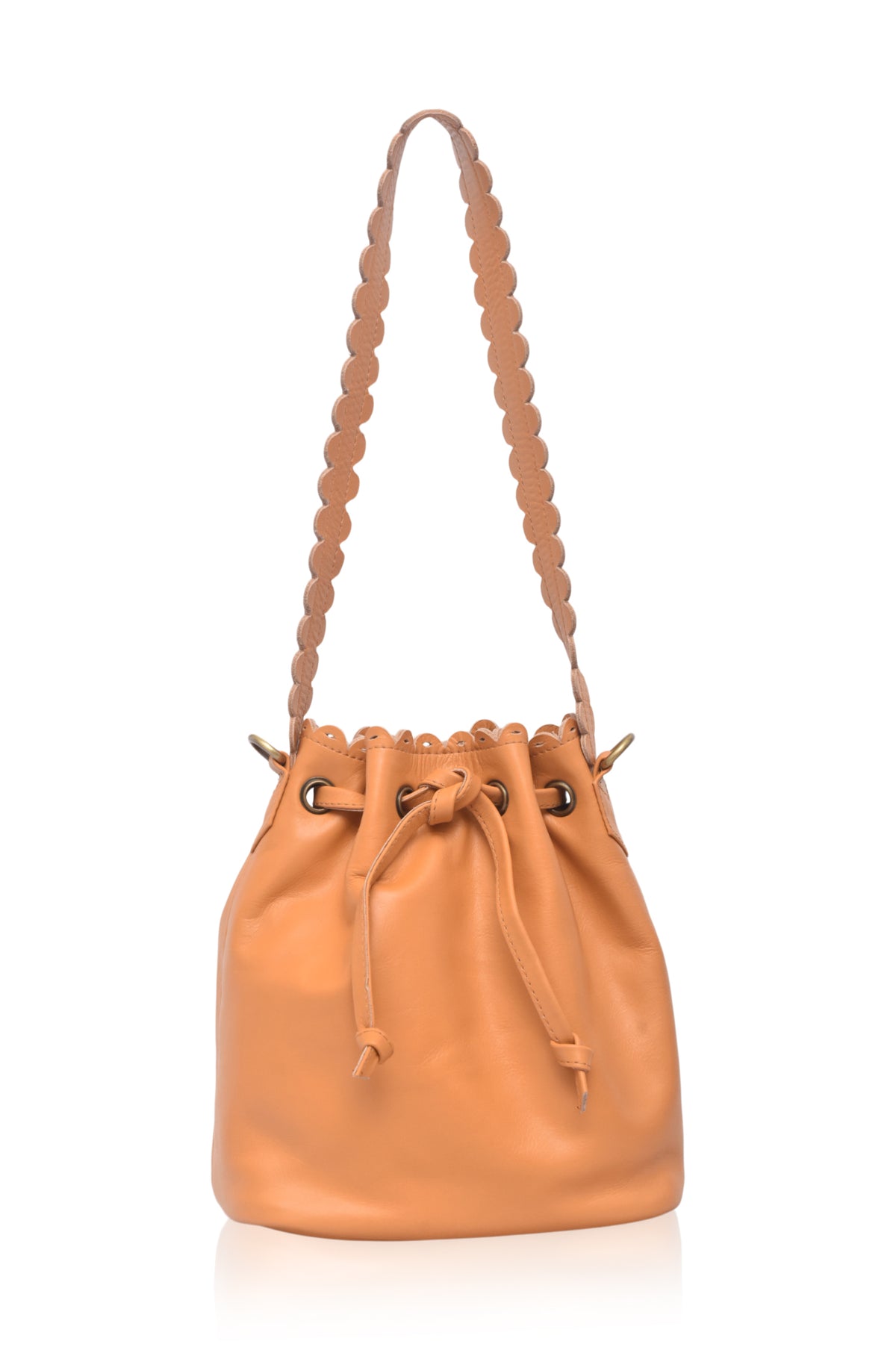 Luisa Scalloped Bucket Bag