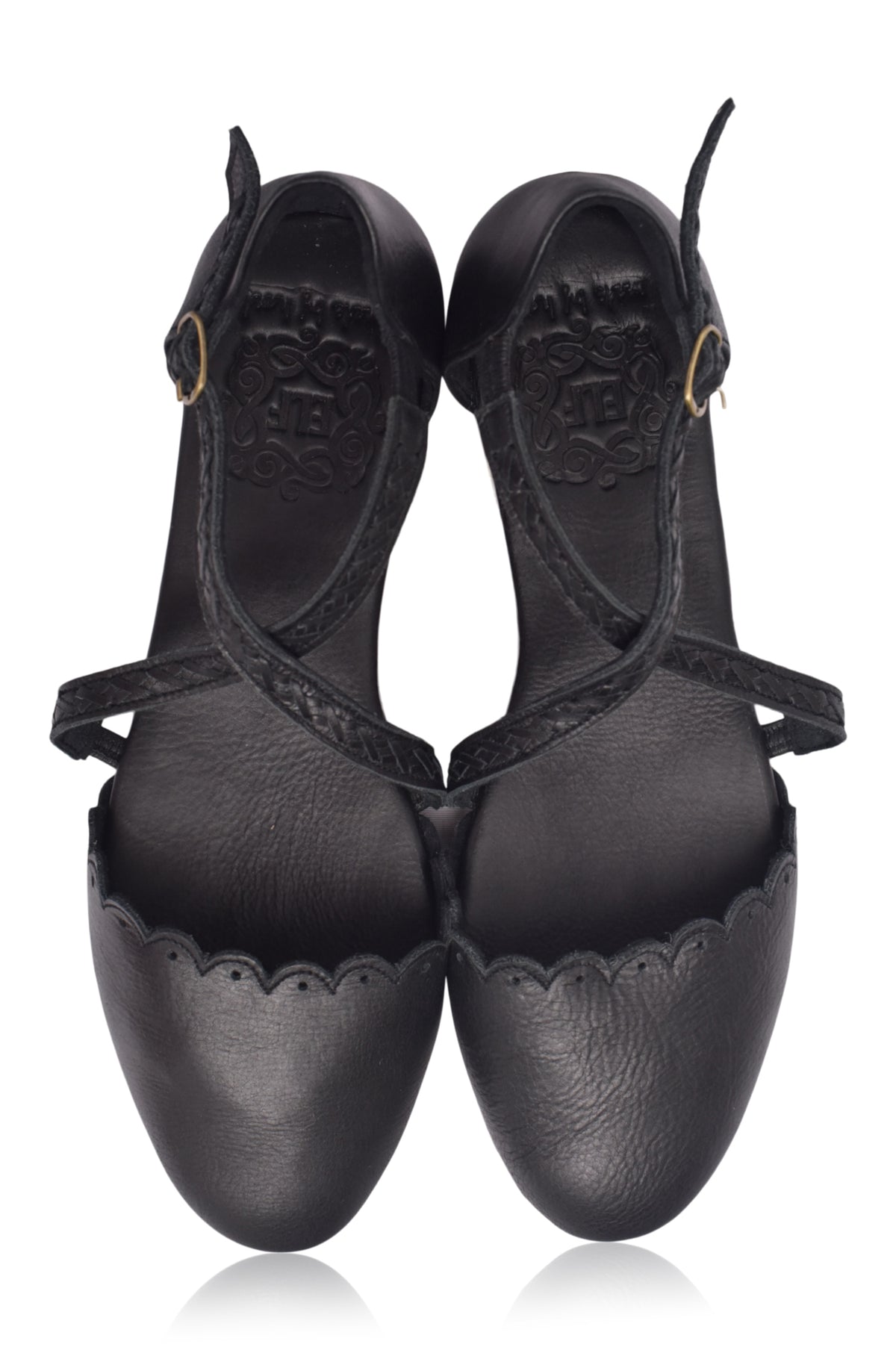 Montana Criss Cross Leather Flats