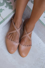 Montana Criss Cross Leather Flats