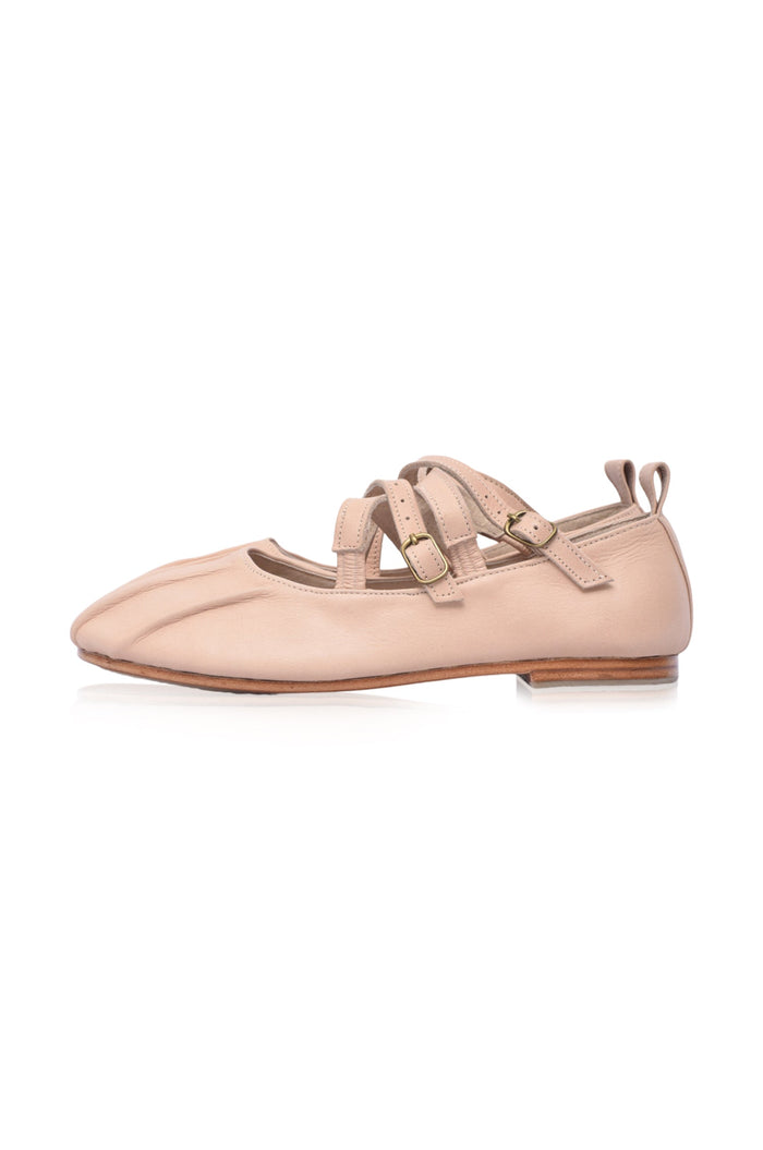 Obsession Criss Cross Leather Flats