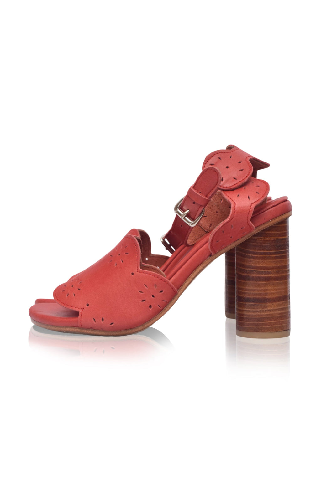 Sakura Block Heel Leather Sandals (Sz. 9)