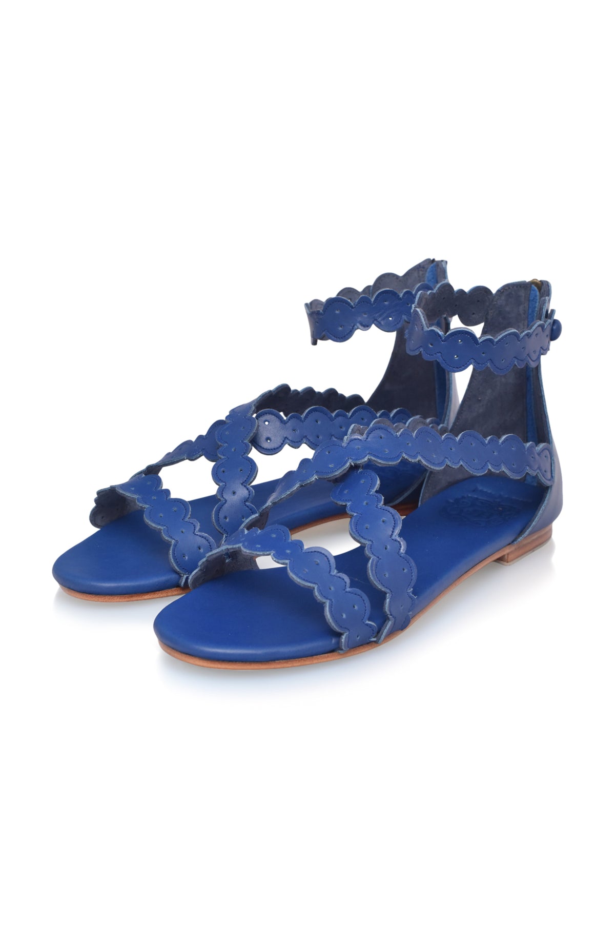 Salty Sea Criss Cross Leather Sandals