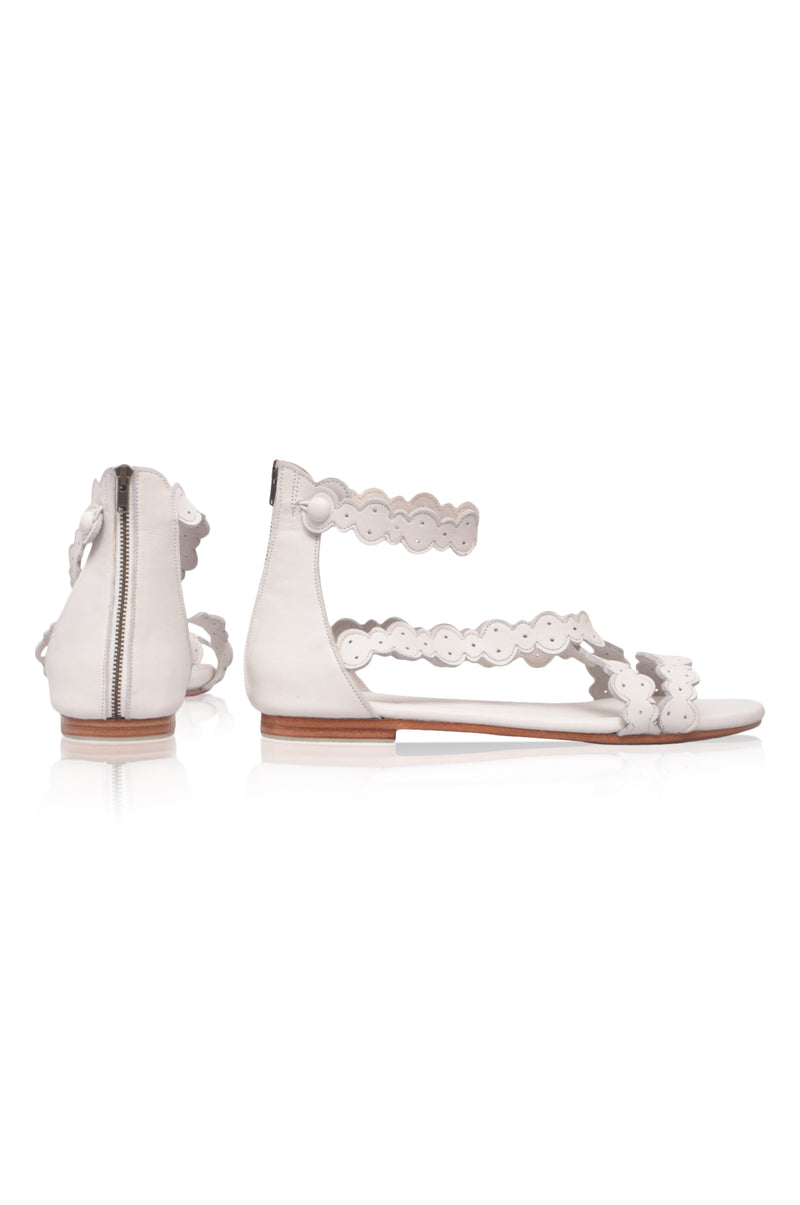 Salty Sea Criss Cross Leather Sandals