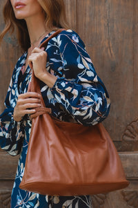 Serendipity Slouchy Leather Tote Bag