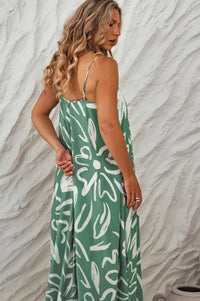 Silky Wind Strappy Maxi Dress