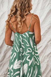 Silky Wind Strappy Maxi Dress