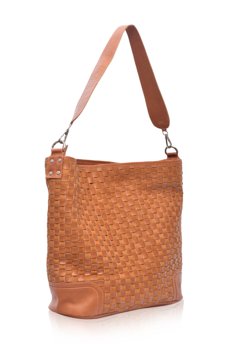 Soho Lane Woven Leather Shoulder Bag