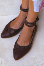 Soiree Pointy Toe Leather Ballet Flats