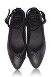 Soiree Pointy Toe Leather Ballet Flats