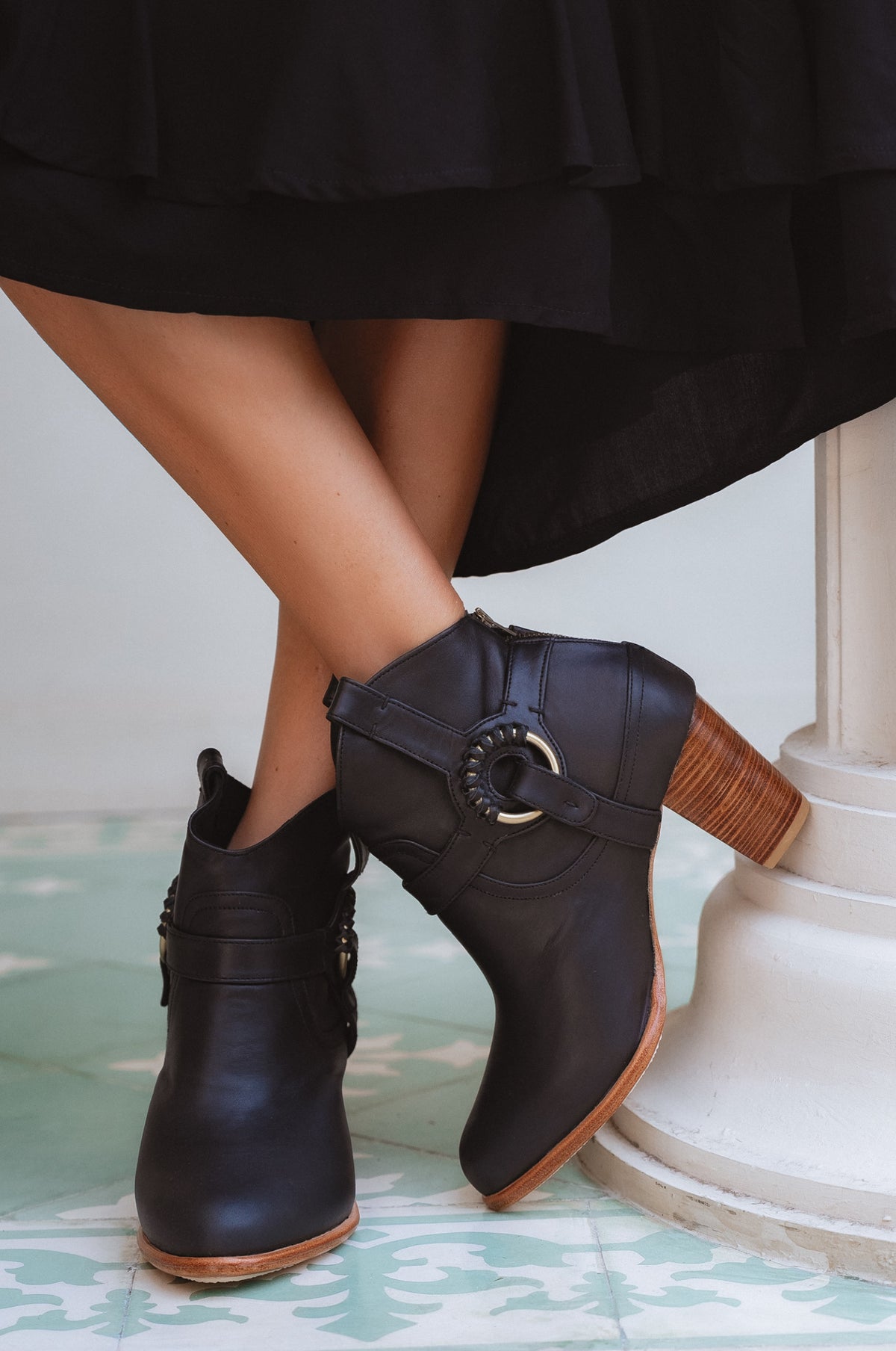 Totem Ankle Leather Booties