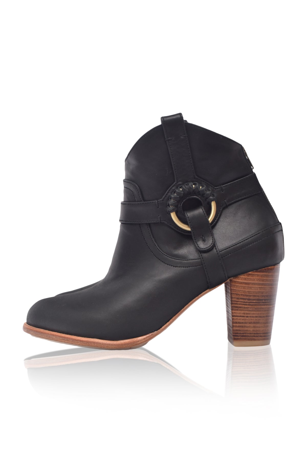 Totem Ankle Leather Booties (Sz. 7 & 8.5)