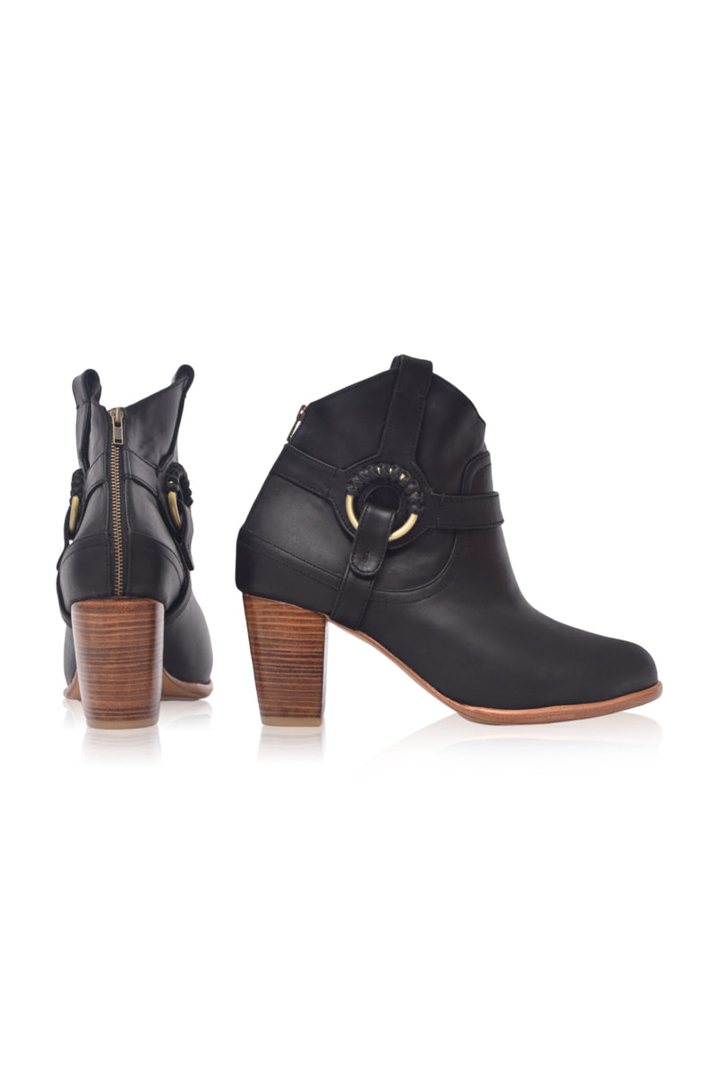 Totem Ankle Leather Booties (Sz. 7 & 8.5)