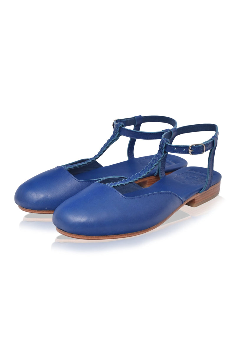 Tresser Slingback Leather Flats