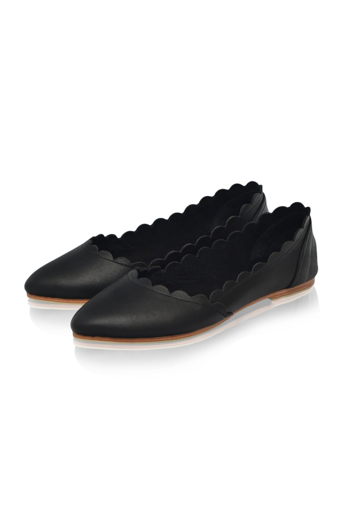 Valentina Leather Ballet Flats (Sz. 4-10.5)