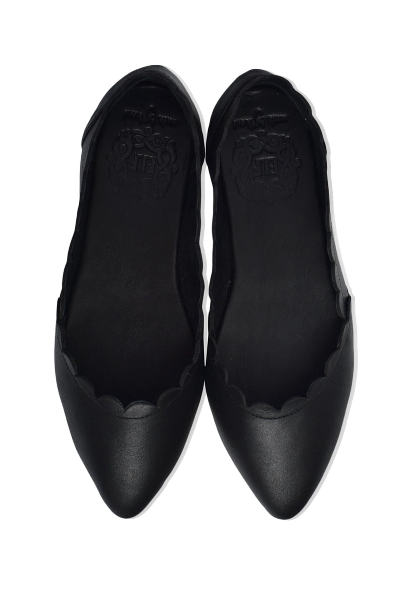 Valentina Leather Ballet Flats (Sz. 4-10.5)