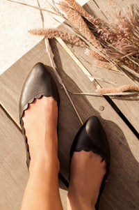 Valentina Leather Ballet Flats (Sz. 4-10.5)