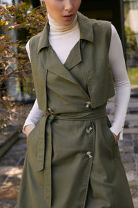 Arden Belted Vest Trench (Sale)