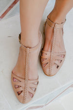 Leather Shoes - Bounty T-strap Leather Sandals