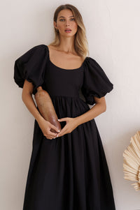 Cherie Puff Sleeve Midi Dress