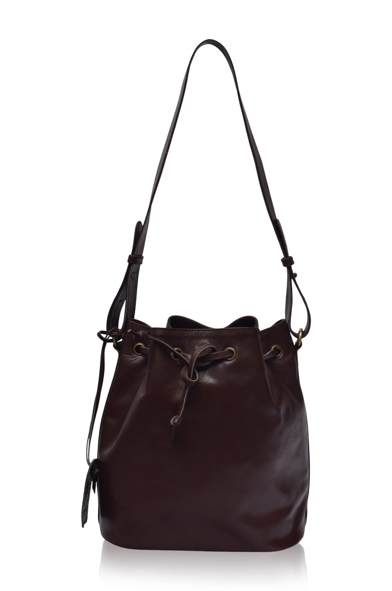 Geneva Drawstring Leather Bag