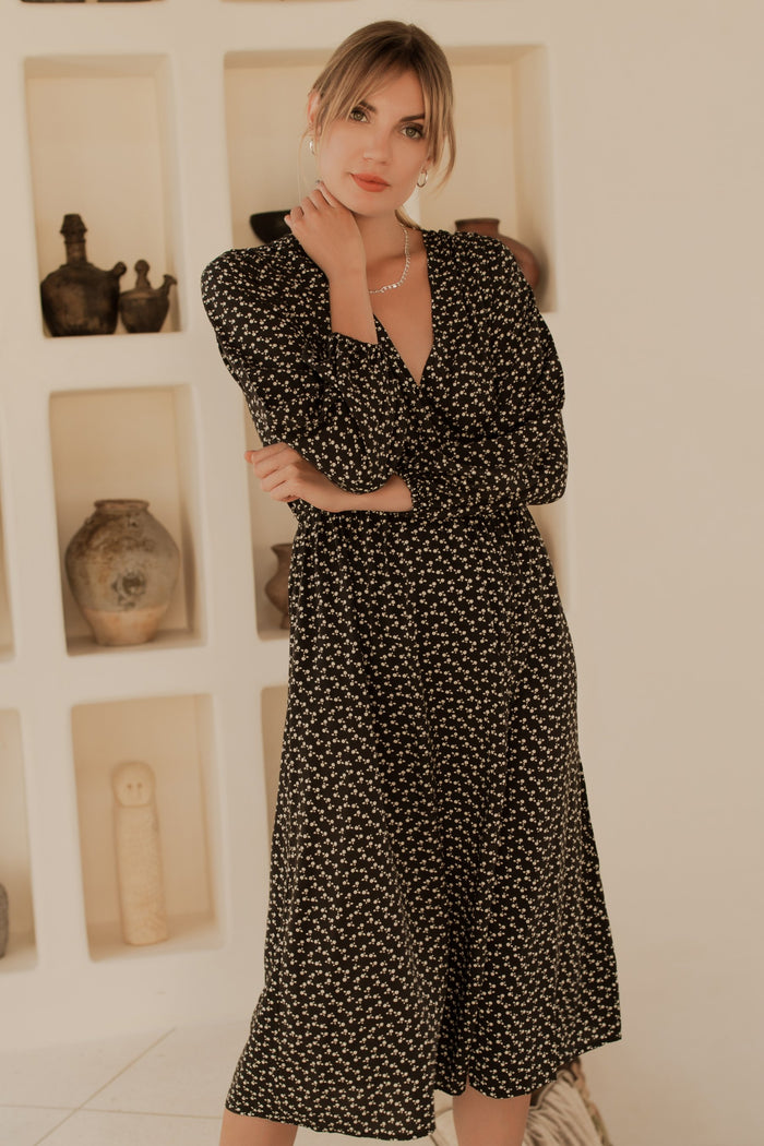 Greta Long Sleeve Midi Dress (Sale)