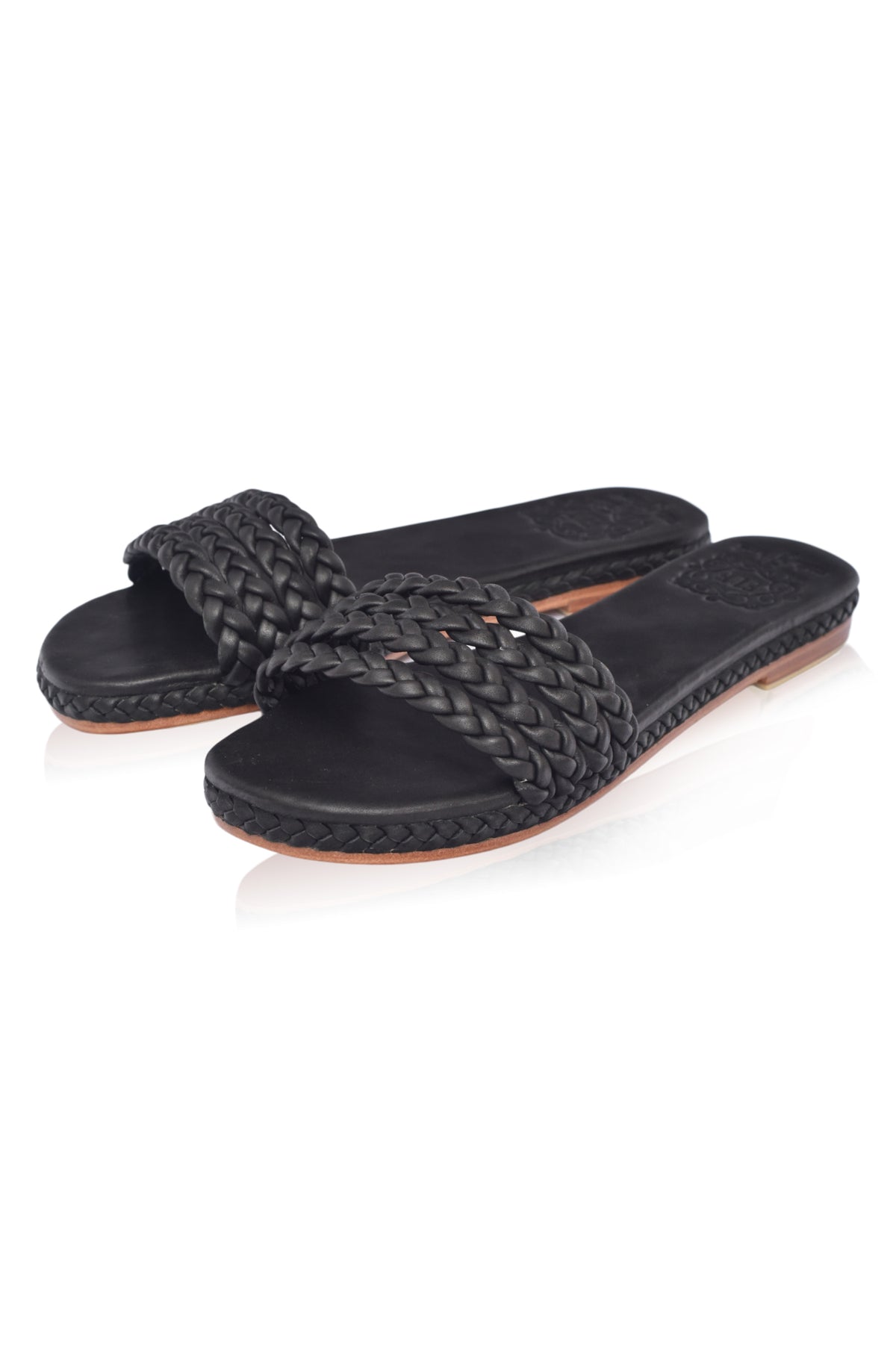 Iris Braided Leather Slides (Sz. 8, 9.5 & 10)