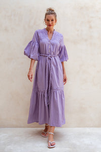 Oleana Puff Sleeve Maxi Dress