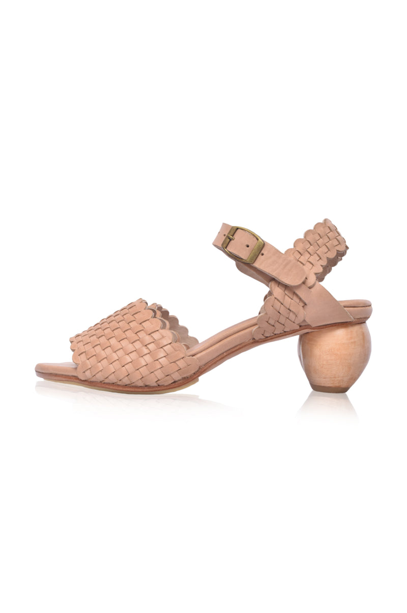 Sicily Wooden Heel Woven Sandals