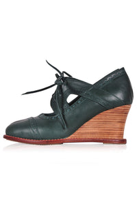 Leather Shoes - Stockholm Oxford Wedges