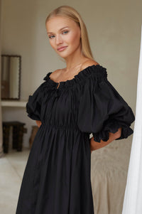 Vacay Off Shoulder Cotton Mini Dress (Sale)